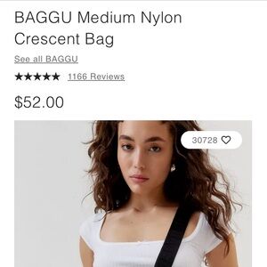 BAGGU Black Nylon Shoulder Bag